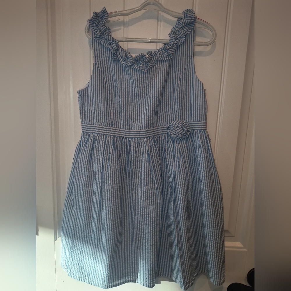 Blue Striped Kids Dress